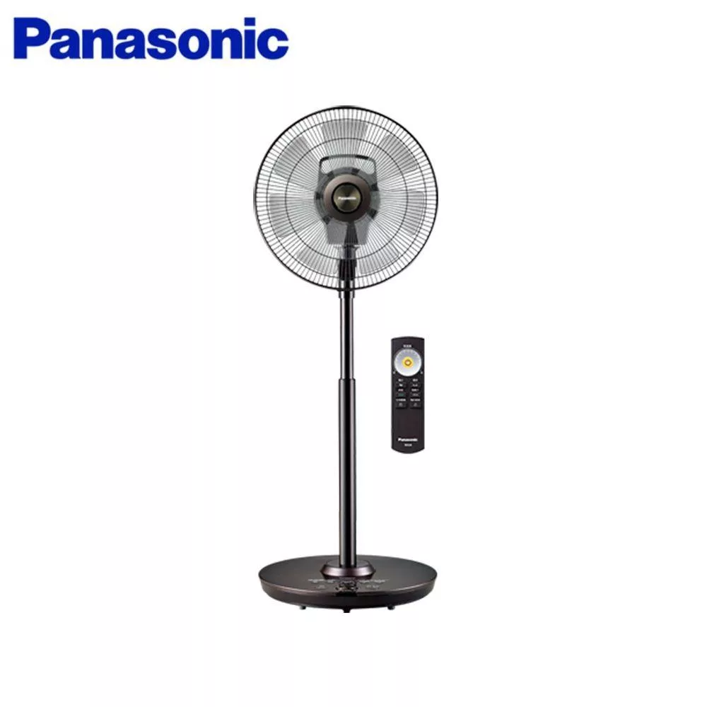 Panasonic 國際牌 14吋七片扇葉ECO智能溫控清淨負離子微電腦DC立扇(附遙控器) F-H14GND-K - 金鑽棕