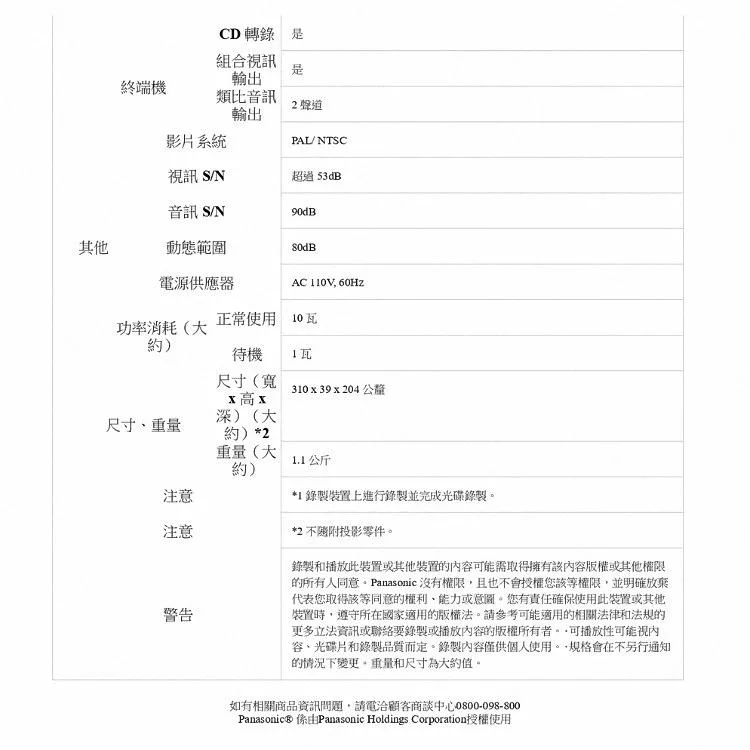 Panasonic國際牌 DVD-S500 - 詳情2