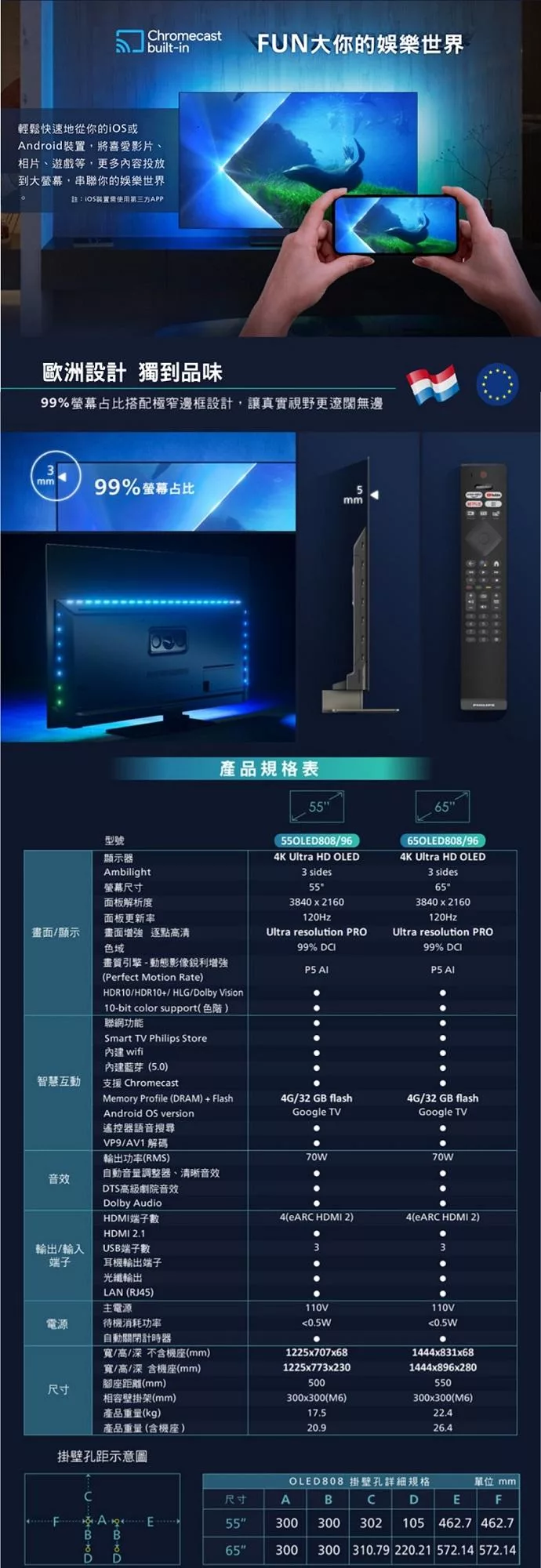 PHILIPS飛利浦 55OLED808 - 詳情3