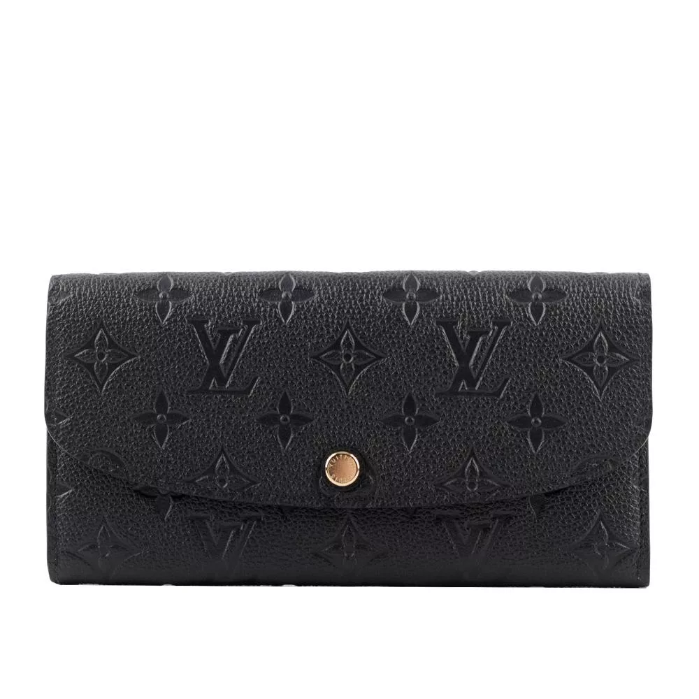 LV Monogram 牛皮壓紋 EMILIE 長夾 M62369 (黑色)