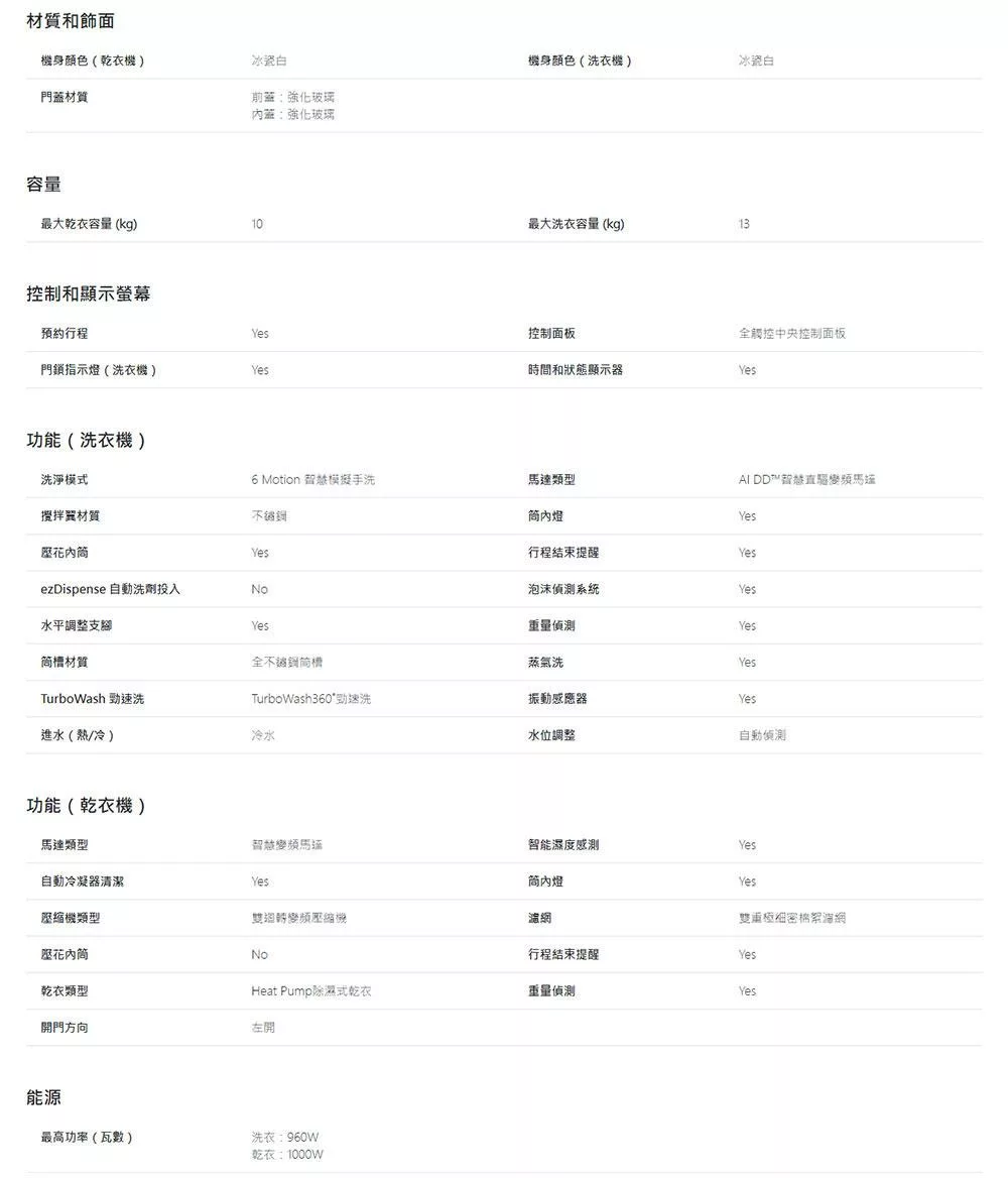 LG樂金 WD-S1310W - 詳情7