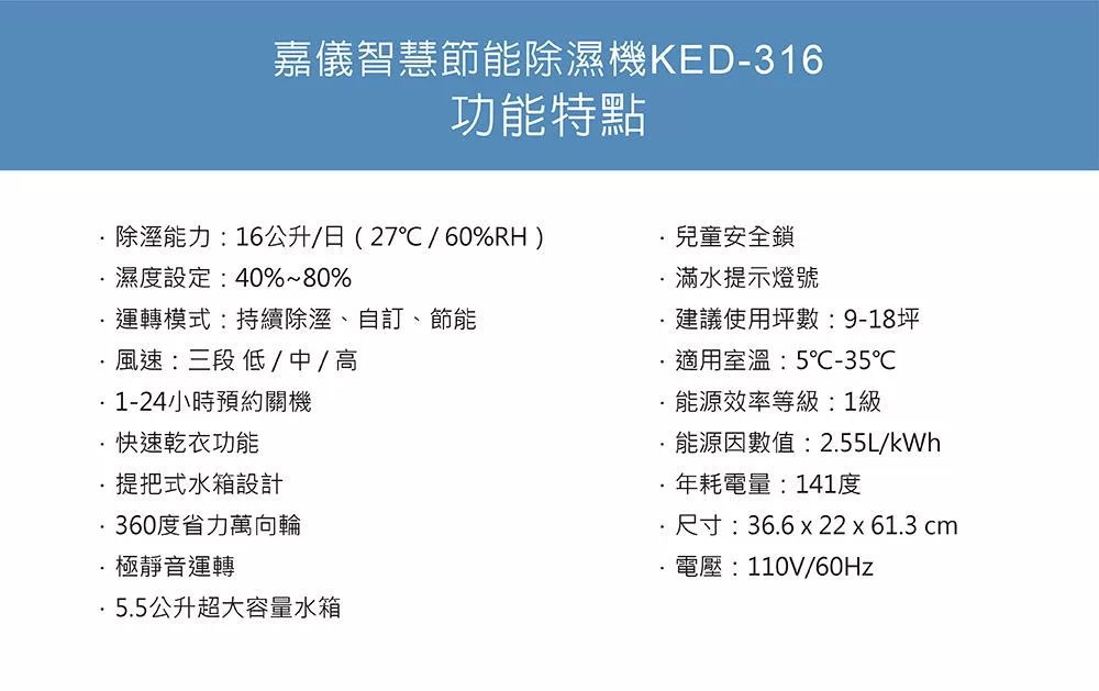 HELLER嘉儀 KED-316 - 詳情1
