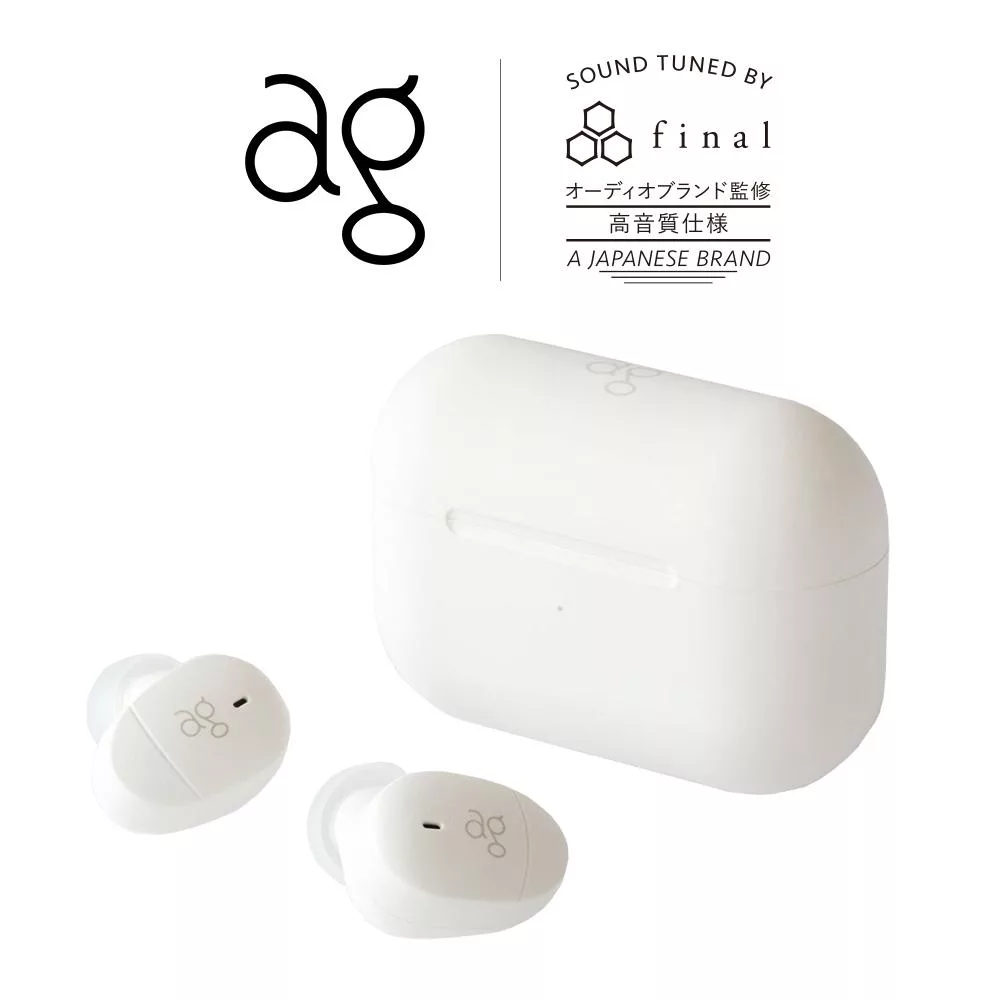 日本 ag COTSUBU 真無線藍牙耳機 雪白色