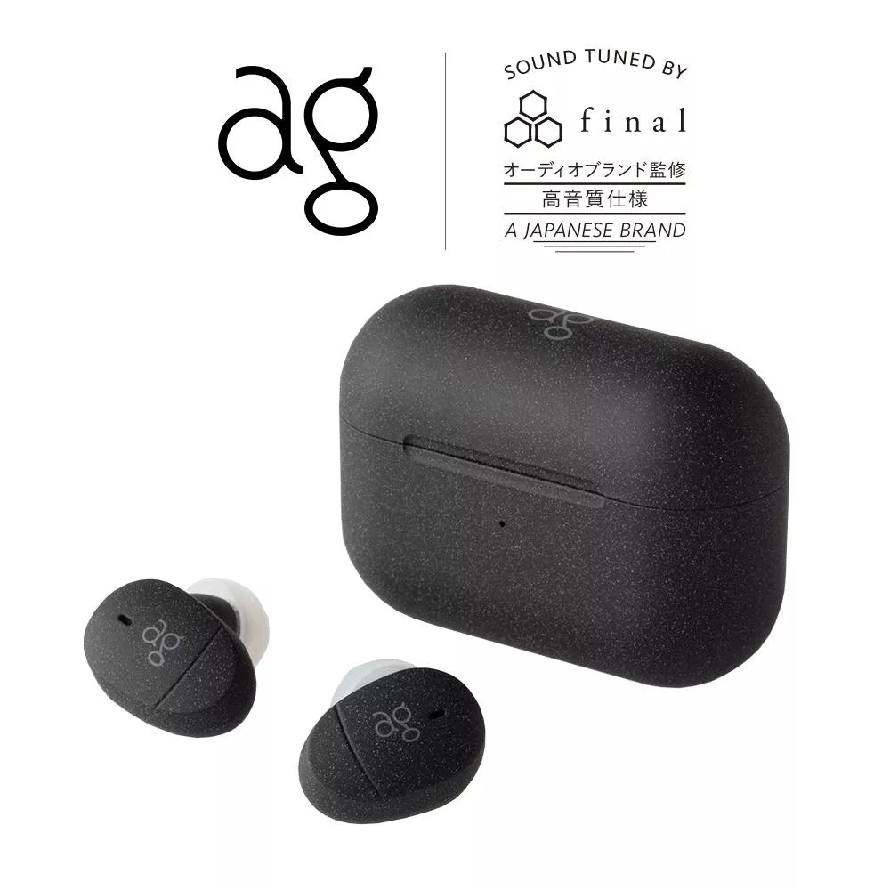 日本 ag COTSUBU 真無線藍牙耳機 純粹黑