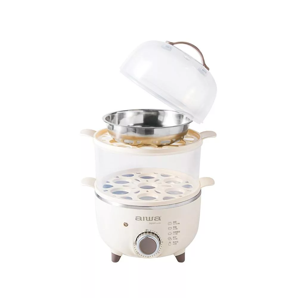 AIWA愛華 多功能雙層蒸蛋器 AS-ZDQ14 白色