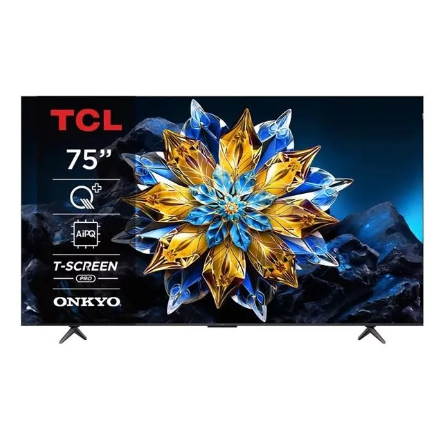 TCL 75型 4K QLED PRO Google TV 量子智能連網液晶顯示器 75C655 PRO-含基本安裝 樓層費跨區費另計 黑