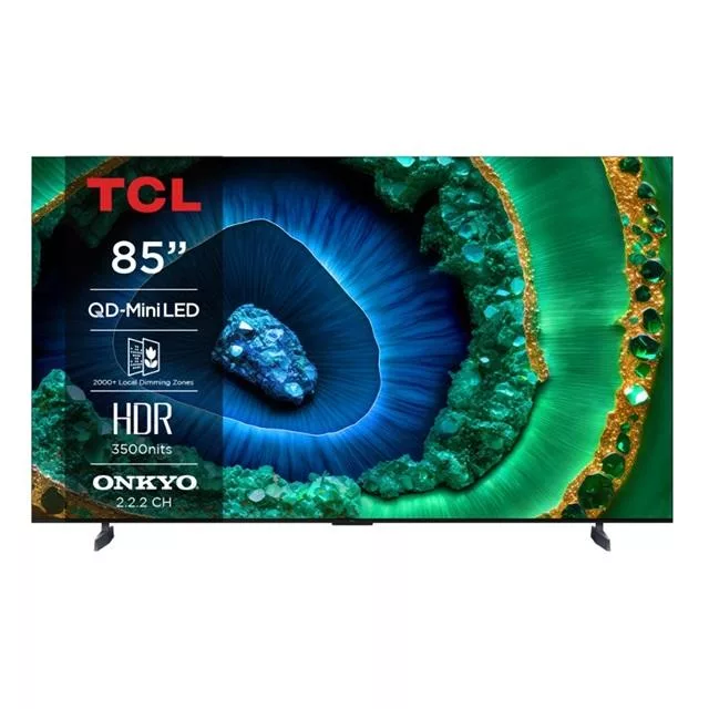 TCL 85型 4K QD-MiniLED 144HZ Google TV 量子智能連網液晶顯示器 85C855 含基本安裝 黑