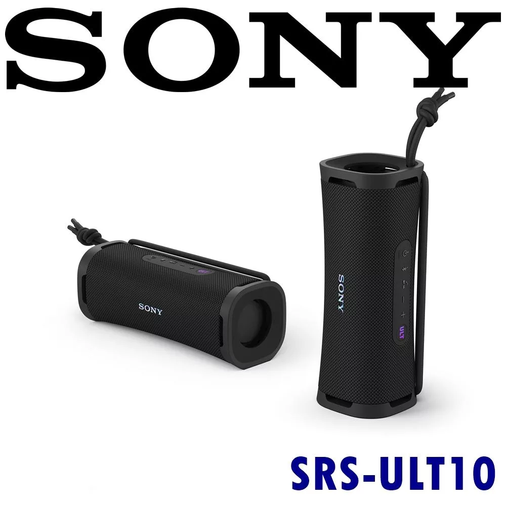 SONY SRS-ULT10 (ULT FIELD 1) IP67防水防塵便攜式 超強重低音無線藍芽喇叭 4色 公司貨保固一年 黑色