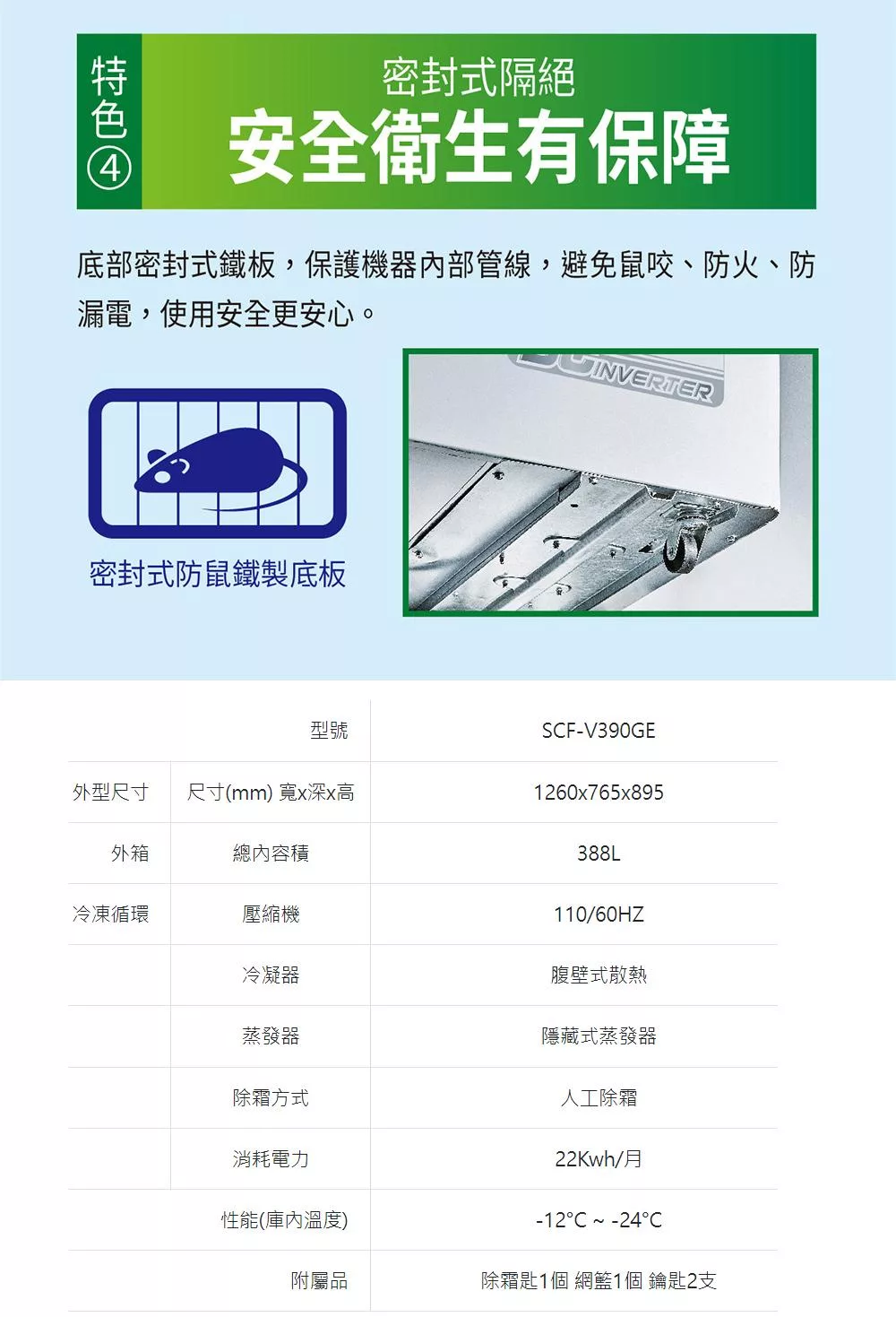 SANLUX台灣三洋 SCF-V390GE - 詳情2