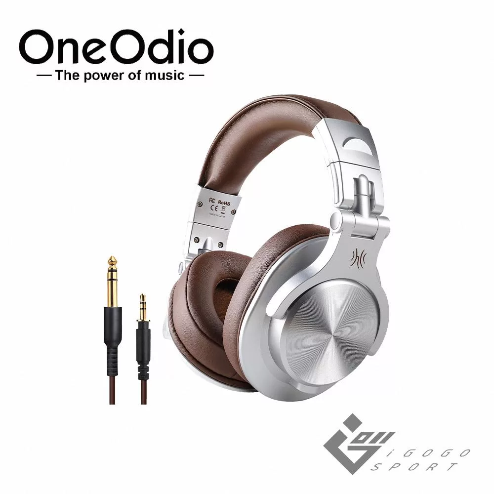 OneOdio A70 DJ無線藍牙監聽耳機 銀棕色