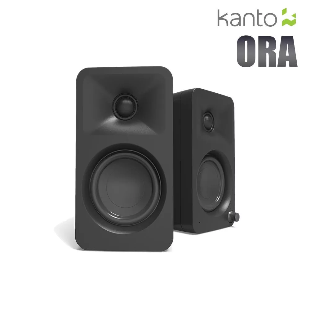 Kanto ORA 藍牙立體聲書架喇叭-霧面黑