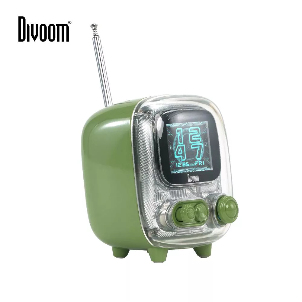【Divoom】Tiivoo-2 像素藍牙喇叭 (電子相簿/FM收音機) 復古綠