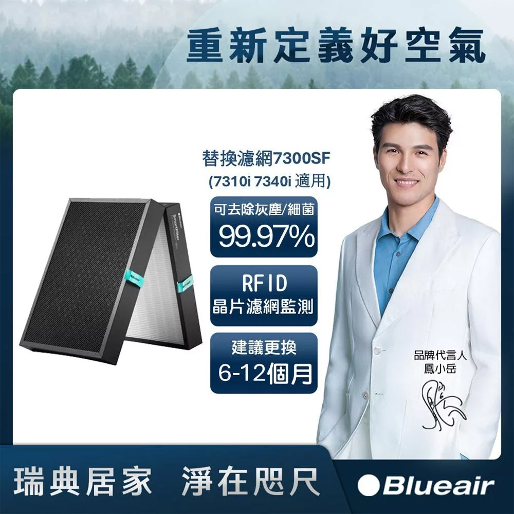 Blueair 空氣清淨機替換濾網7300SF(7310i 7340i適用)