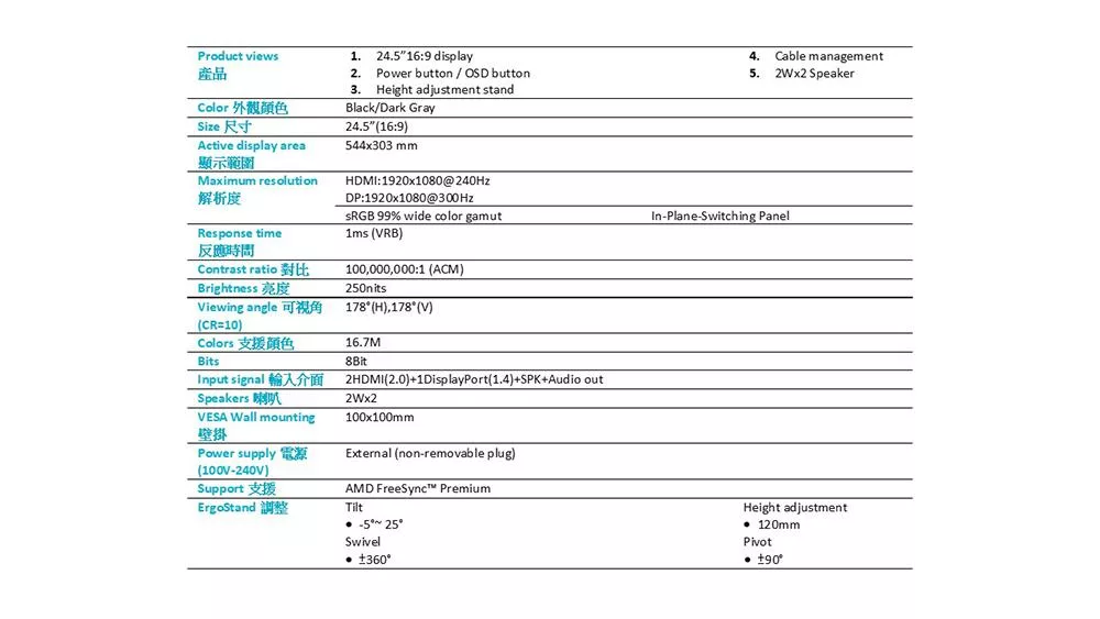 Acer宏碁 XB253Q - 詳情2