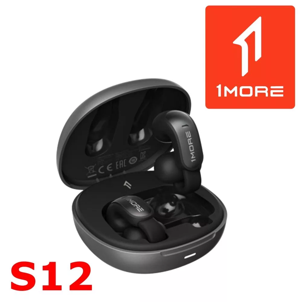 1MORE 耳夾式藍牙耳機S12 2色 油耳朵救星 運動不掉 公司貨保固一年 黑色