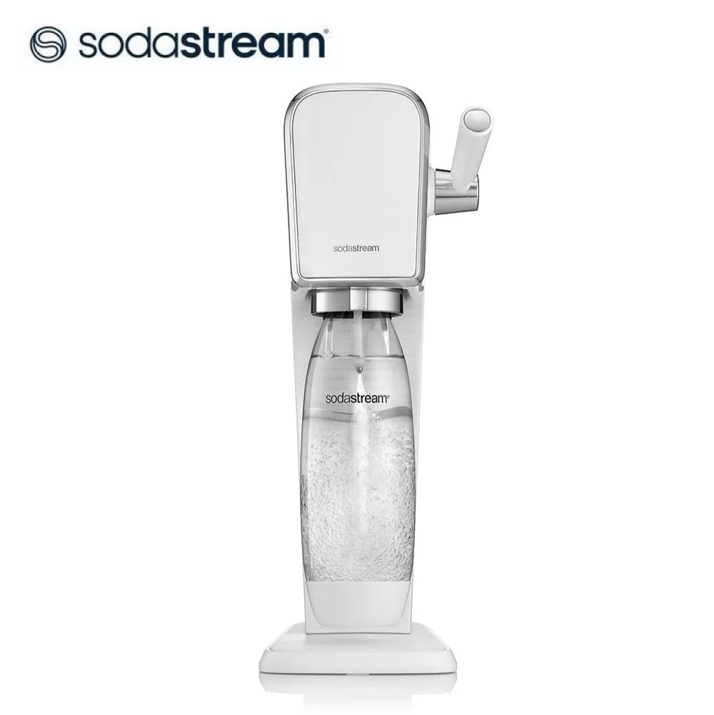 【Sodastream】ART拉桿式自動扣瓶氣泡水機 SD-ART 白色