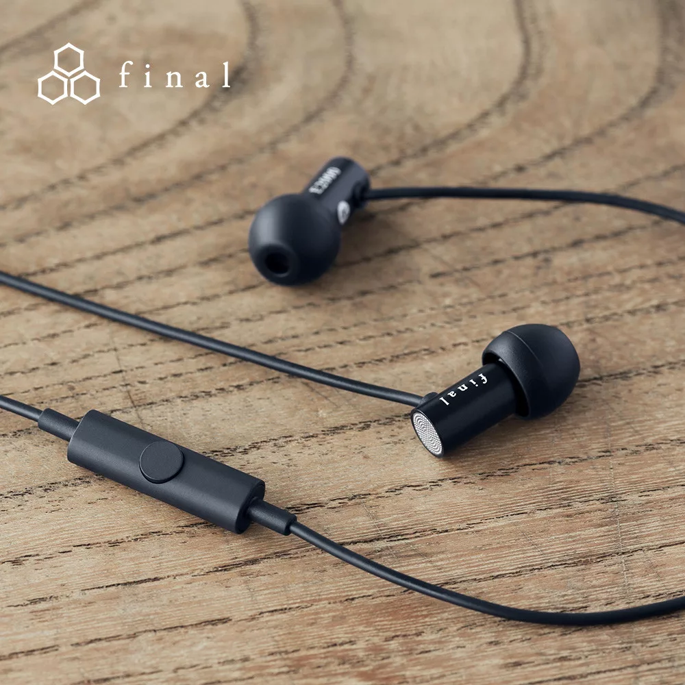 日本 final E2000C E2000CS 超暢銷平價入耳式有線耳機 (線控通話版)  黑色