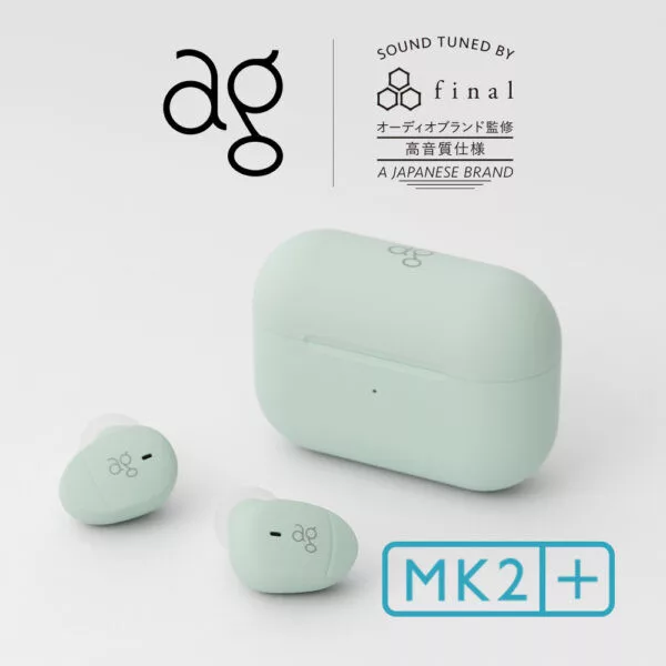 日本 ag COTSUBU MK2+真無線藍牙耳機 薄荷綠
