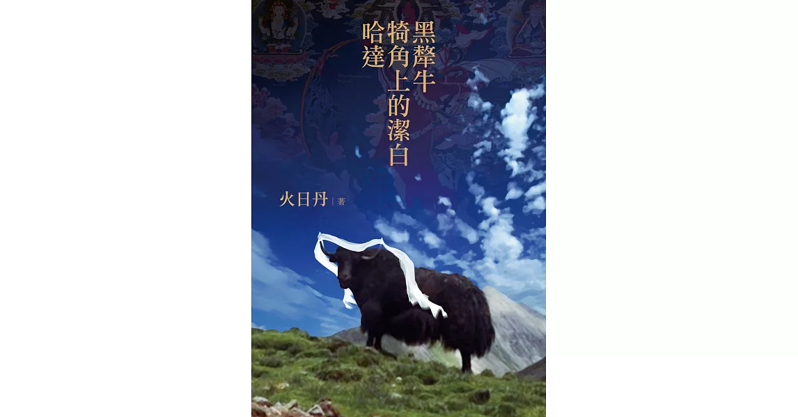 黑犛牛犄角上的潔白哈達