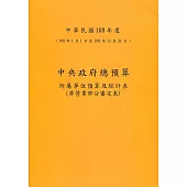 中央政府總預算附屬單位預算及綜計表：非營業部分審定表108年