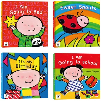 寶寶的第一套英文繪本翻翻書：I Am Going to Bed+I Am Going to School+It’s My Birthday+Sweet Snouts