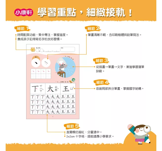 小康軒 - 【幼小銜接初階練習本】筆畫國字