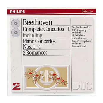 Beethoven: Complete Concertos Vol. 1 / Grumiaux / Kovacevich / Haitink / Davis