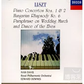 List: Piano Concertos Nos.1 & 2, hungarian Rhapsony No.6, Paraphrase on Wedding March, Dance of the Elves