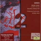 GRIEG : Peer Gynt op.23 ; Sigurd Jorsalfar op. 22 / Neeme Jarvi & Goteborgs Symfoniker and Chorus