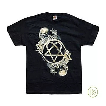 HIM / Skeleton & Heartagram Black - T-Shirt (S)