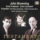 Serge Prokofieff : Klavierkonzerte Nr.1-5 / Erick Friedman , John Browning / Erich Leinsdorf / Boston Symphony Orchestra (2CD)