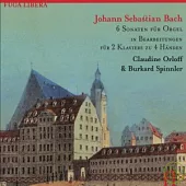 Johann Sebastian Bach 6 Sonaten fur Orgel fur 2 Klavieren zu 4 Handen / Claudine Orloff & Burkard Spinnler