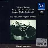 Paul Paray, Detroit Symphony Orchestra / Ludwig Van Beethoven Symphony No.1 In C Major Op. 21 & Symphony No.2 In D Major Op. 36