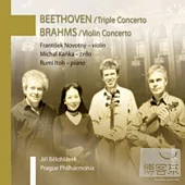 Beethoven triple concerto and Brahms violin concerto / Rumi Itoh,Frantisek Novotny,Michal Kanka,Jiri Belohlavek