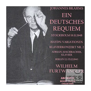 Brahms: Ein Deutsches Requiem (2CD) / Furtwanger / Stockholm 1948
