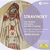 Stravinsky : The Firebird, The Rite of Spring, Petrushka / Pierre Boulez, Chicago Symphony Orchestra & The Cleveland Orchestra