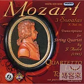 Mozart: 3 Sonatas; Transcriptions for String Quartet / Quartetto Luigi Tomasini