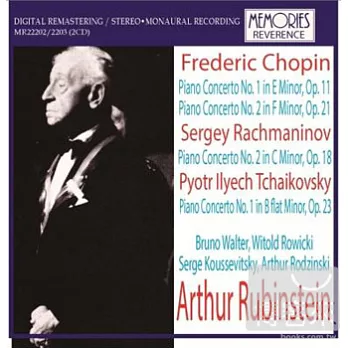 Rubinstein plays piano concerto Live Vol.1 / Arthur Rubinstein. Walter. Rowitzki. Koussevitzky (2CD)