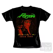 Poison 毒藥樂團 / Tour 官方授權限量進口T恤 (黑.S.女版)