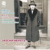 Jascha Heifetz plays Sibelius, Bruch and Vieuxtemps violin concerto / Jascha Heifetz, Walter Hendl, Malcolm Sargent