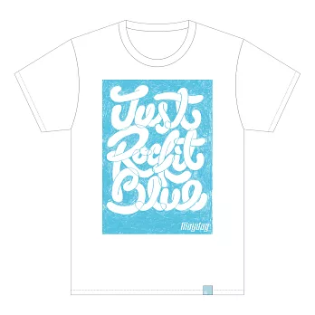 [Just Rock It 2019 藍 BLUE 巡迴演唱會 鳥巢場限定周邊商品] 五月天 / 天天天天天空藍 白T - M