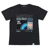 [五月天 Just Rock It 2020 藍 BLUE] 藍三彩虹 黑T - XL