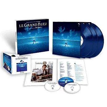 電影原聲經典配樂【艾瑞克．塞拉(法國電影配樂之神)作曲】/ 碧海藍天【The Big Blue (Le Grand Bleu)】30周年紀念完美典藏大套裝【3LPs(彩藍膠)+2CDs+書冊+加贈1張電影DVD】