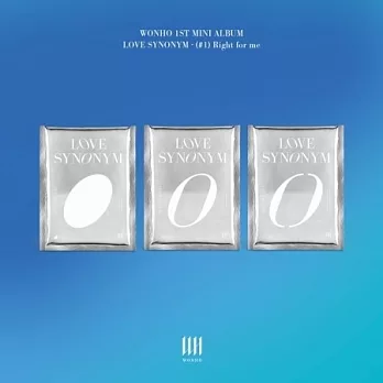 元虎 WONHO (MONSTA X) - LOVE SYNONYM #1. RIGHT FOR ME (1ST MINI ALBUM) 迷你一輯 (韓國進口版) 3版合購