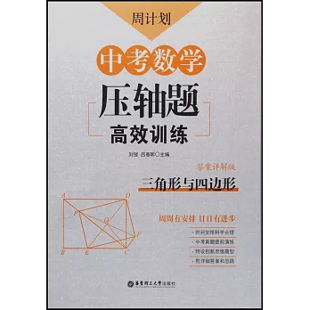 中考數學壓軸題高效訓練（答案詳解版）：三角形與四邊形