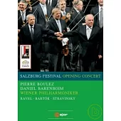 2008薩爾茲堡開幕音樂會~布列茲與巴倫波因之夜/ 巴倫波因(鋼琴)，布列茲(指揮)維也納愛樂 DVD