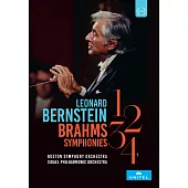 伯恩斯坦指揮布拉姆斯第一至四號交響曲 / 伯恩斯坦 (指揮) / 波士頓交響樂團 & 以色列愛樂 歐洲進口盤 (2DVD)