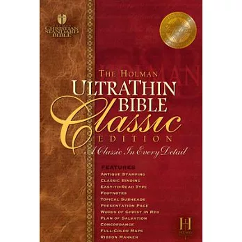 The Holman Ultrathin Bible Classic Edition: Holman Christian Standard Tan, Bonded Leather
