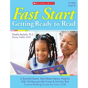 Fast Start: Getting Ready to Read: Grades PreK-K [With 30 Motivational Stickers]