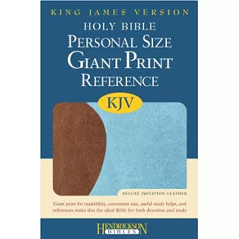 Holy Bible: King James Version, Personal Size Giant Print Reference Bible, Chocolate on Blue Flexisoft